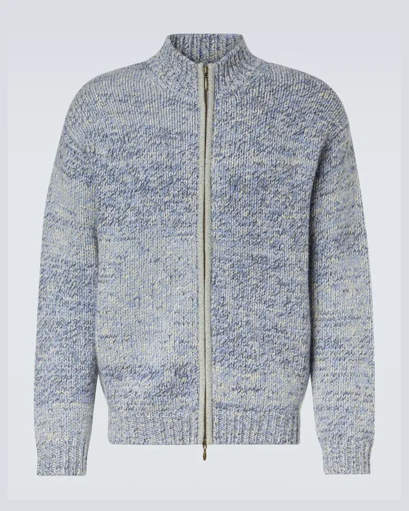 Le Kasha 1918 Cardigan Lamdu aus Kaschmir Blau