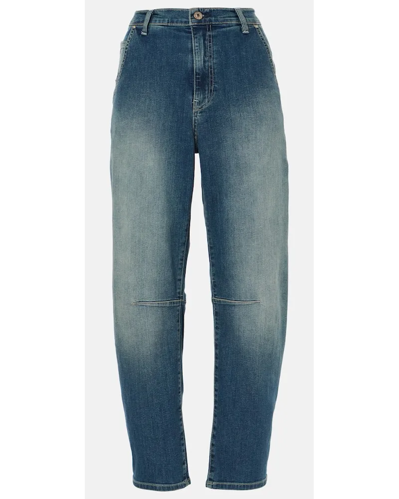 Adriano Goldschmied High-Rise Barrel Jeans Blau