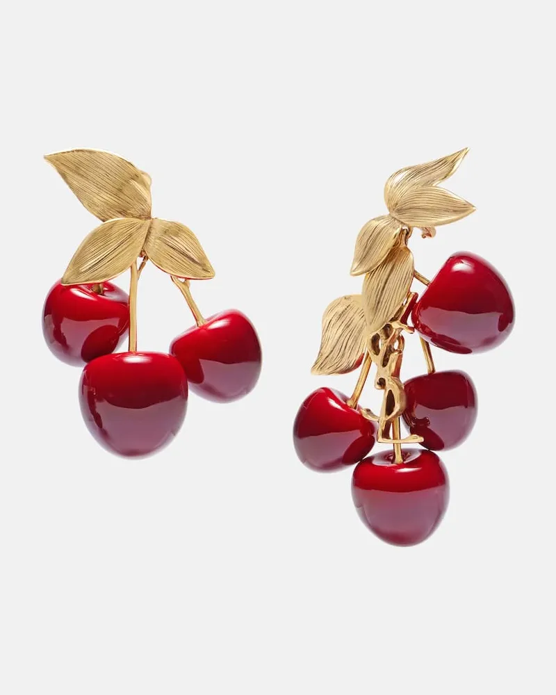 Saint Laurent Clip-Ohrringe Cassandre Gold