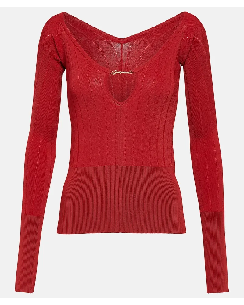 Jacquemus Longsleeve Le Haut Pralu Rot