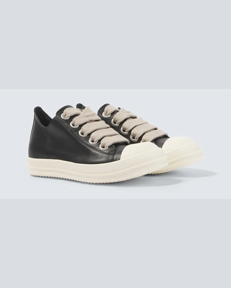 Rick Owens Sneakers Jumbolace aus Leder Schwarz