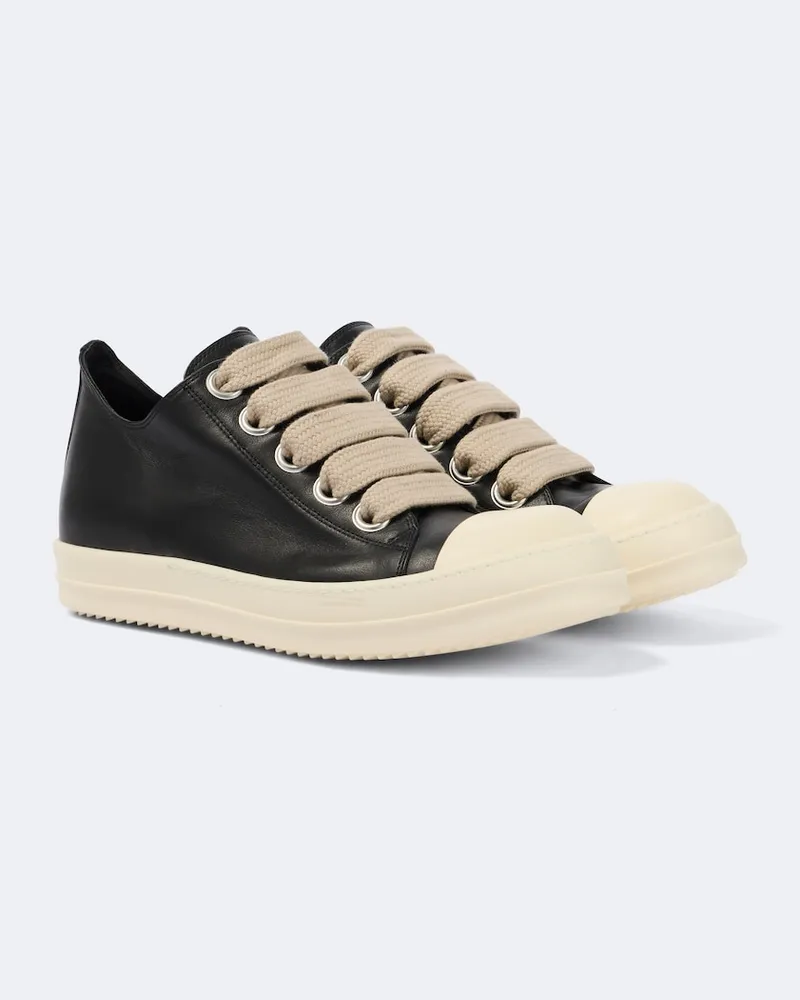 Rick Owens Sneakers Jumbolace aus Leder Schwarz