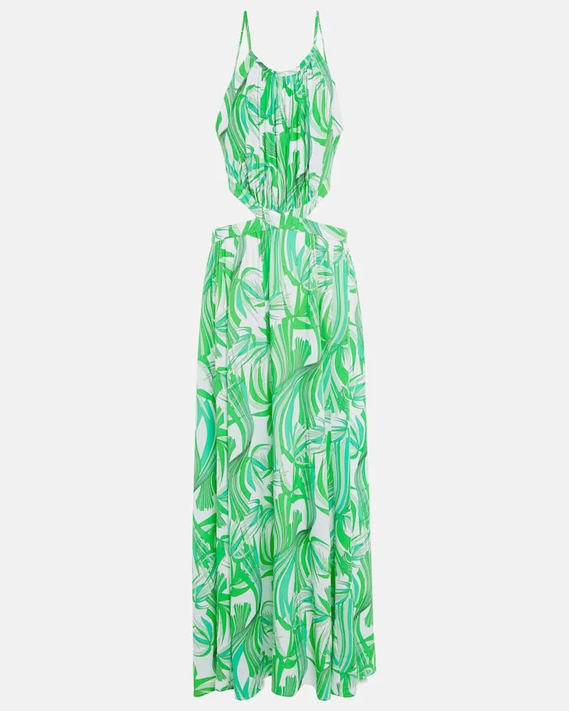 Melissa Odabash Bedrucktes Maxikleid Arabella Grün