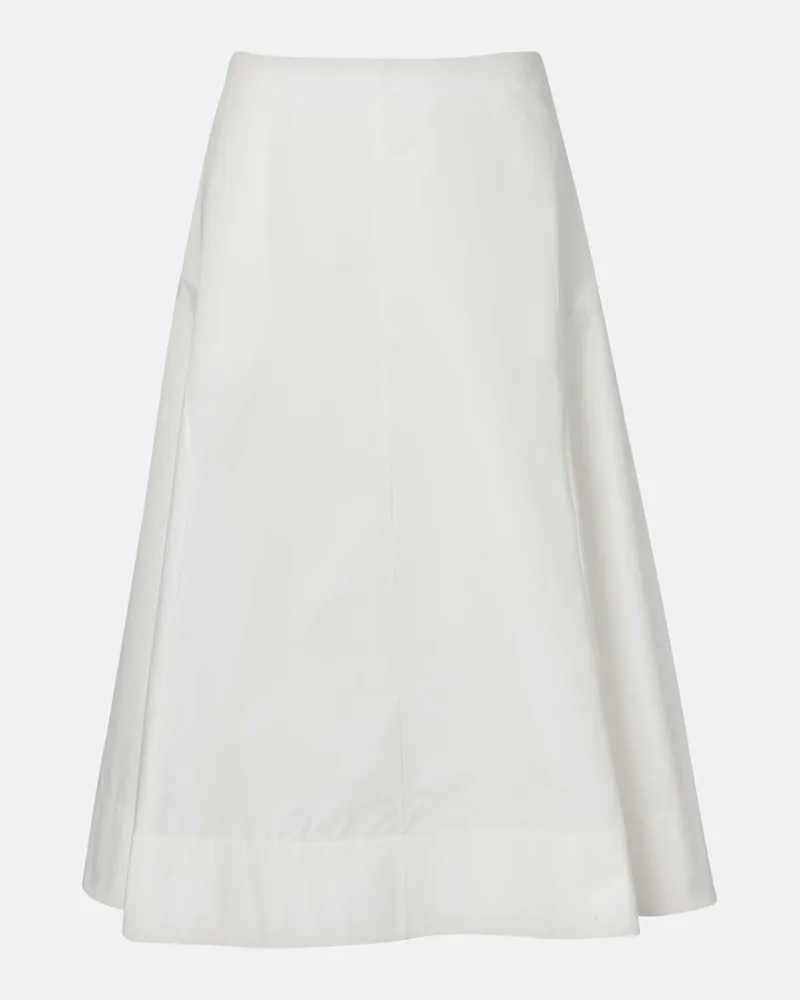 KHAITE Midirock Artin aus Baumwolle Weiß
