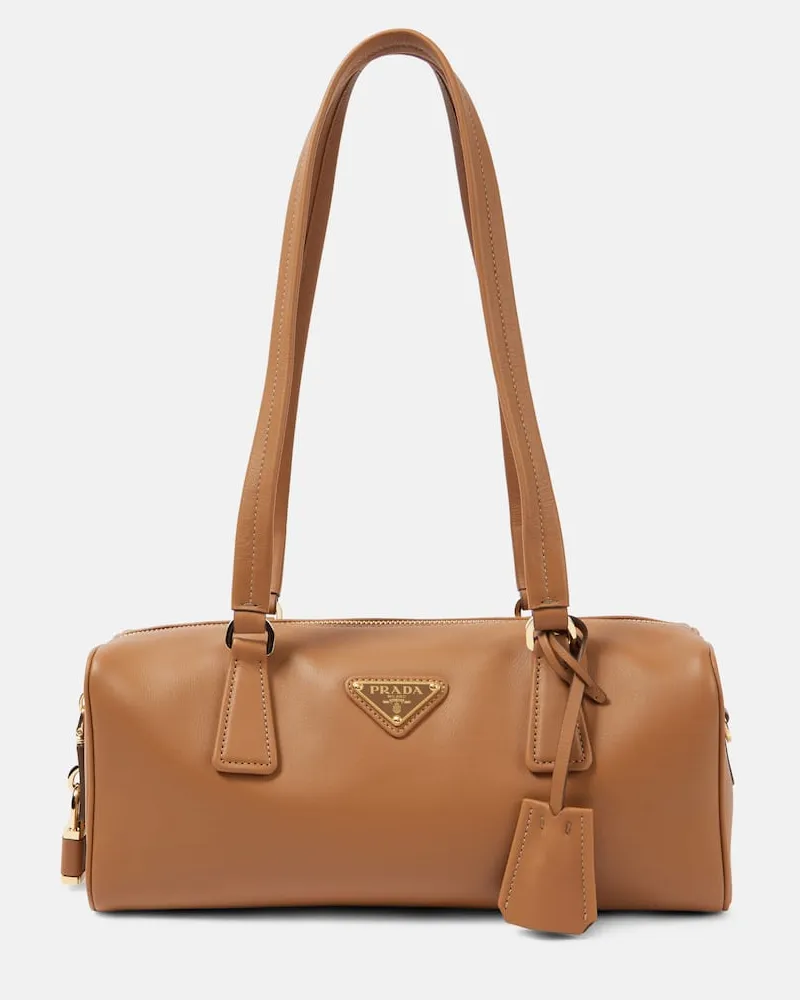 Prada Schultertasche Medium aus Leder Braun