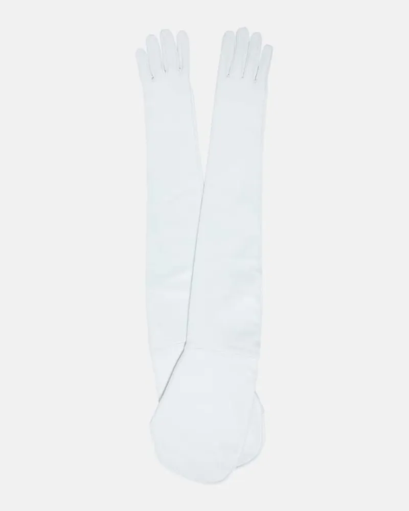 Jil Sander Handschuhe aus Leder Weiß