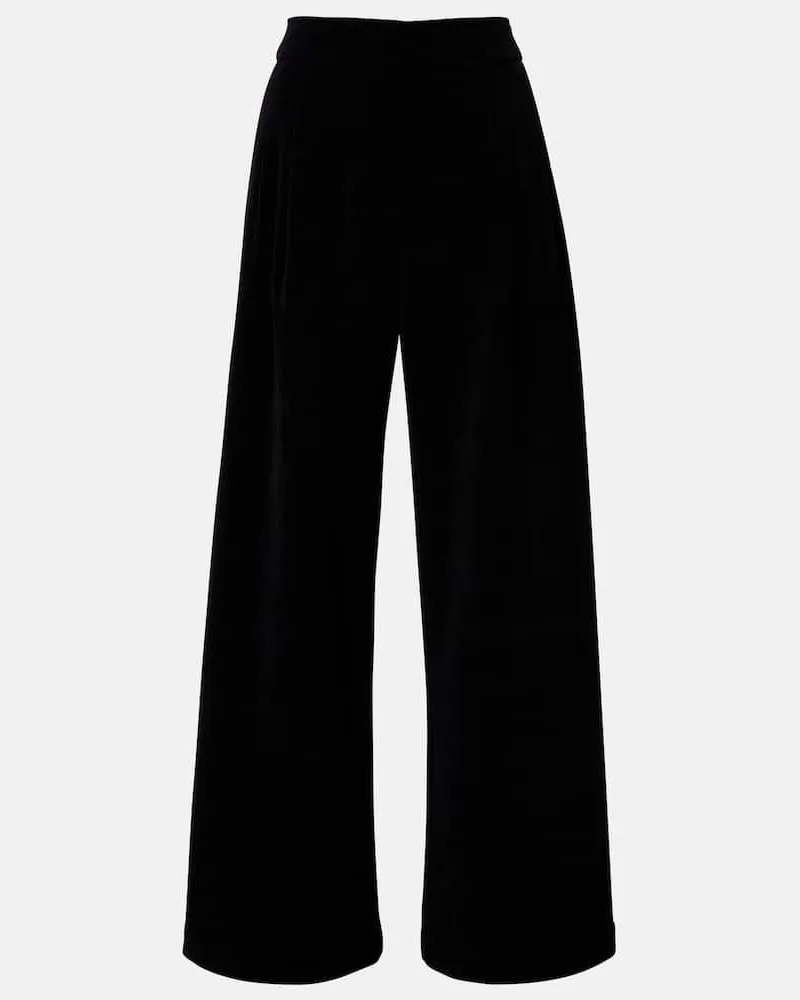 Proenza Schouler White Label Weite Hose Rosalie aus Cord Schwarz