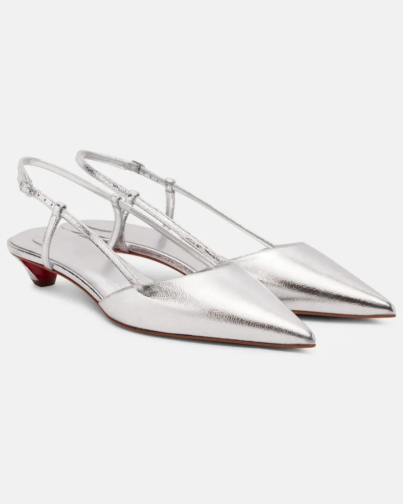 Christian Louboutin Slingback-Pumps Miss Z Slingina 25 Silber