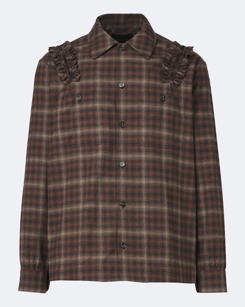 Simone Rocha Hemd aus Baumwoll-Flanell Braun