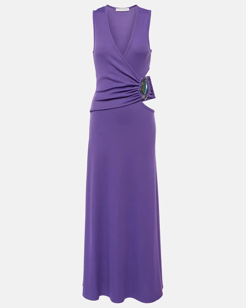 Christopher Esber Verziertes Maxikleid Moodstone Violett