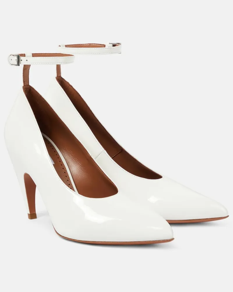 Alaïa Alaïa Pumps Shark aus Lackleder Weiß