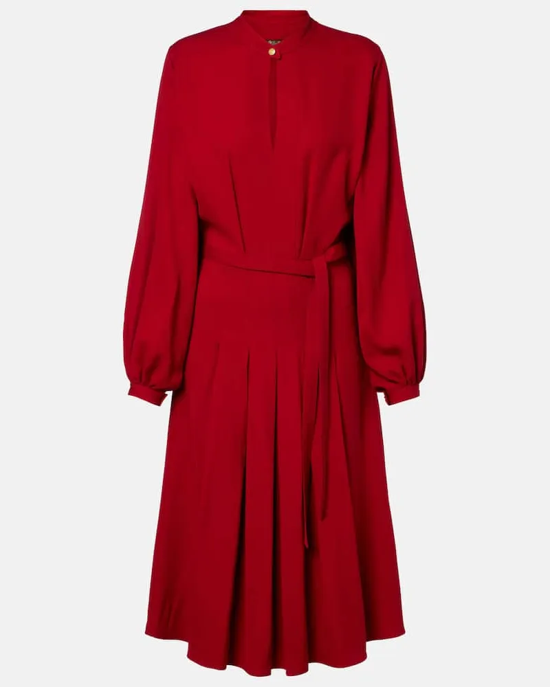 Loro Piana Midikleid Haileen aus Cady Rot