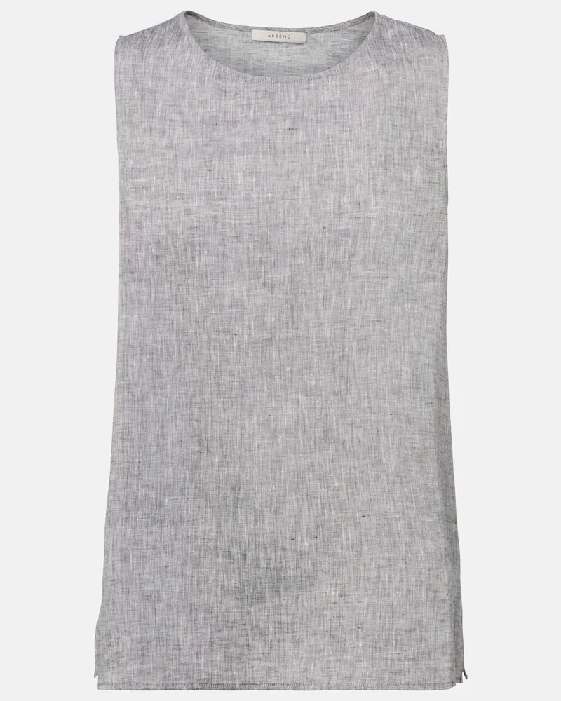 ASCENO Top Cali aus Leinen Grau