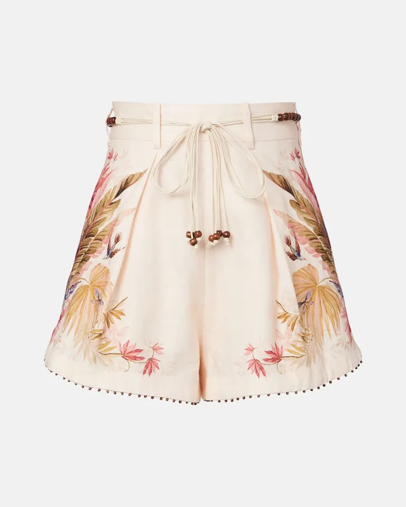 Zimmermann Shorts Ascension aus Leinen Multicolor