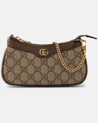 Gucci Schultertasche Ophidia Mini GG aus Canvas Beige