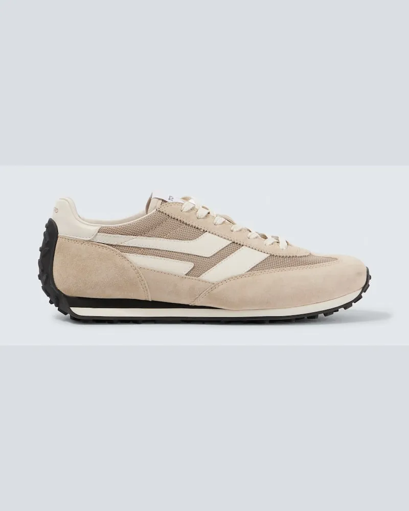Tom Ford Sneakers Mick mit Veloursleder Beige