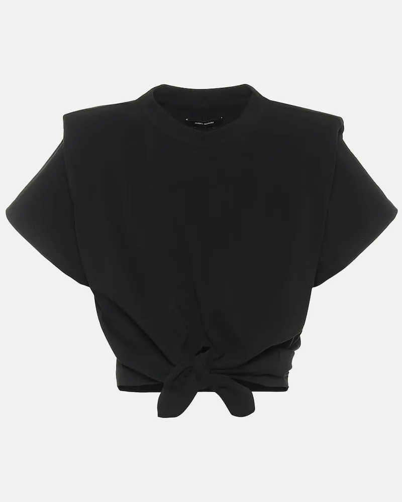 Isabel Marant Cropped-Top Belita aus Baumwolle Schwarz