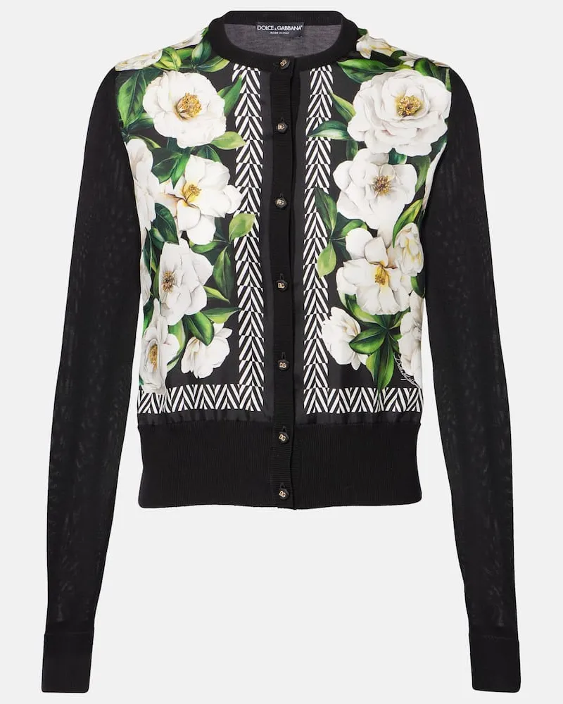 Dolce & Gabbana Cardigan aus Seide Multicolor