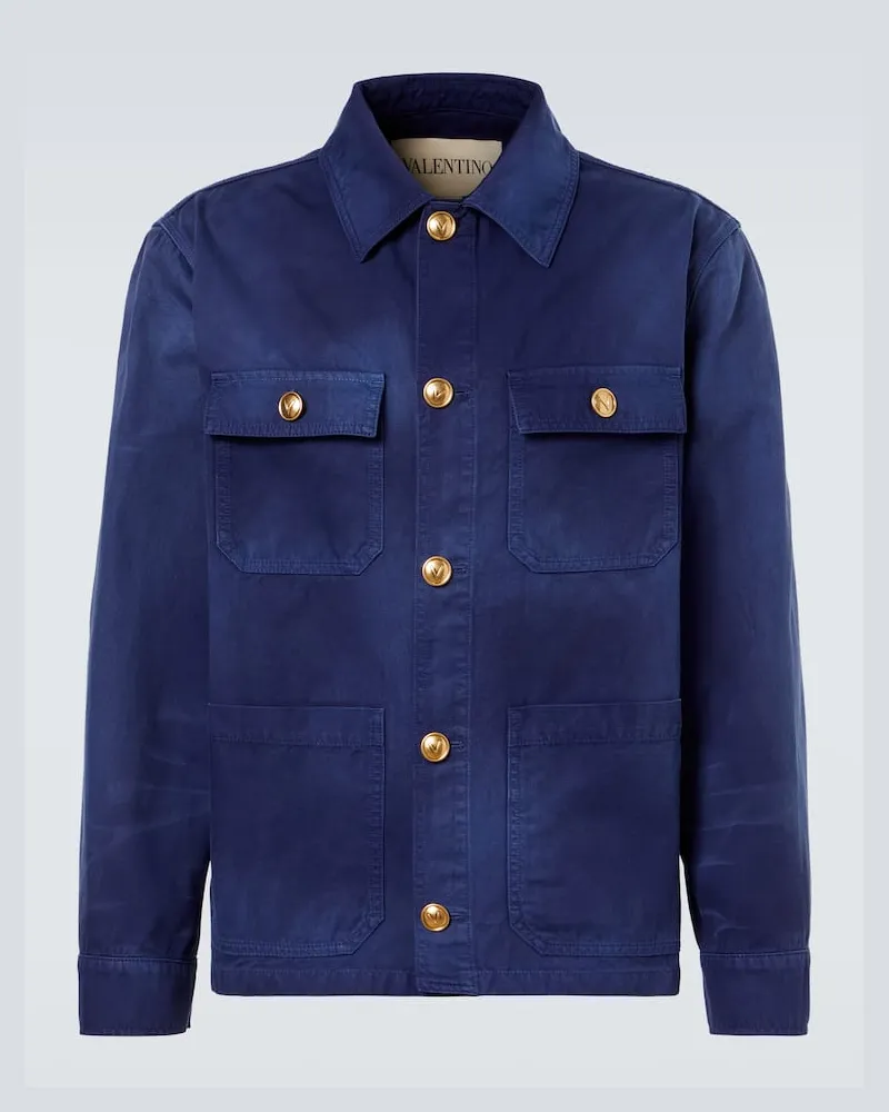 Valentino Garavani Jacke aus Baumwolle Blau