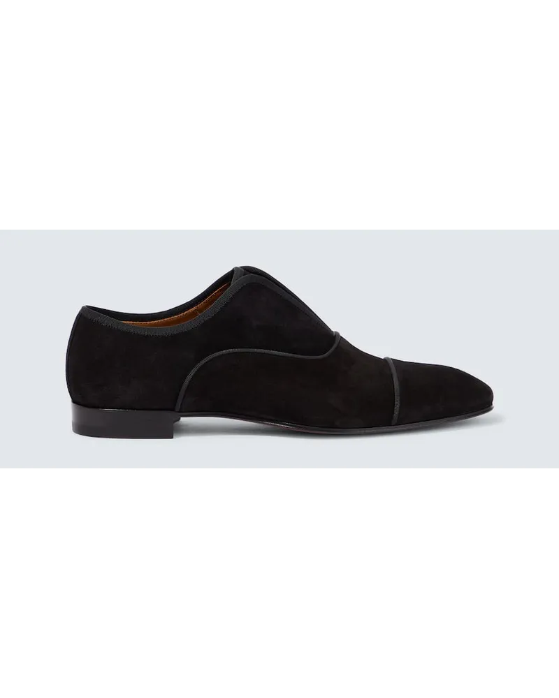 Christian Louboutin Oxford-Schuhe Alpha Male aus Veloursleder Schwarz