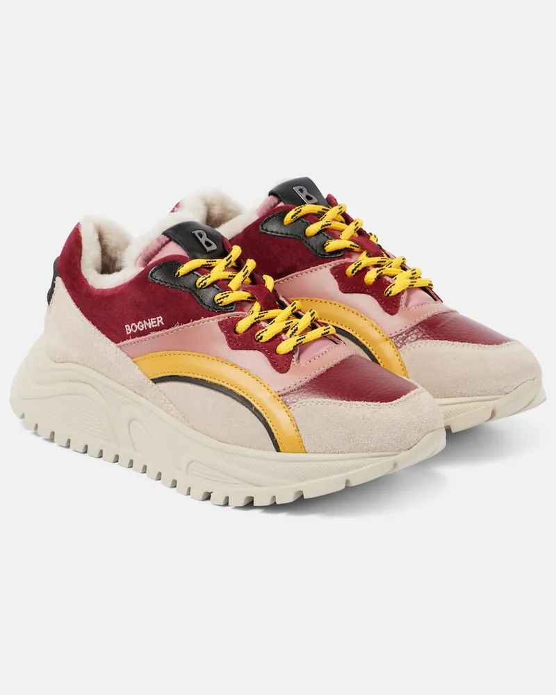 Bogner Sneakers Malaga 21 aus Veloursleder mit Shearling Gelb