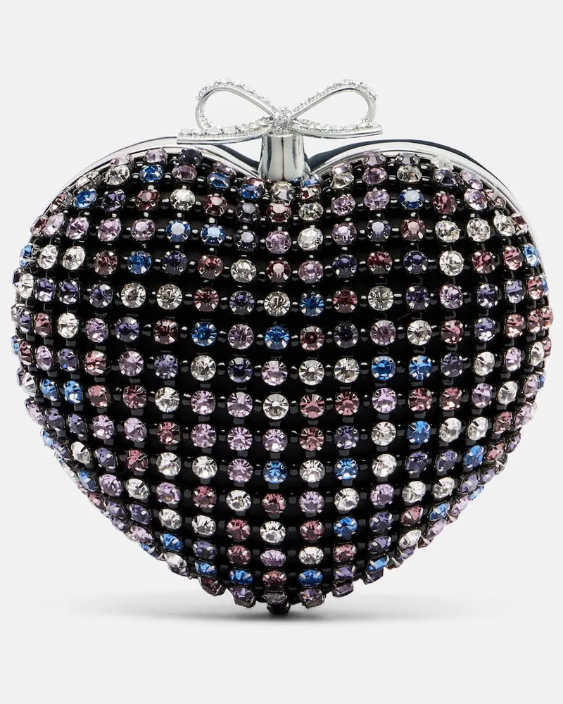 Self-Portrait Clutch mit Kristallen Multicolor