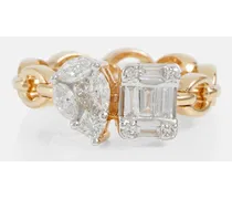Ring Catena Illusion aus 18kt Gelbgold mit weissen Diamanten