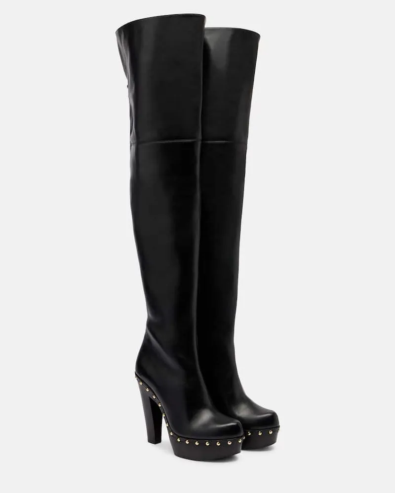 Chloé Chloé Overknee-Stiefel aus Leder Schwarz