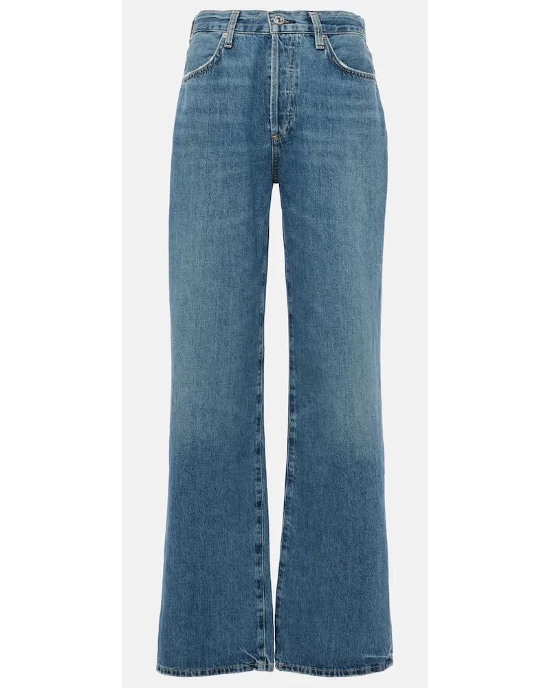 Citizens of humanity Mid-Rise Wide-Leg Jeans Annina Blau