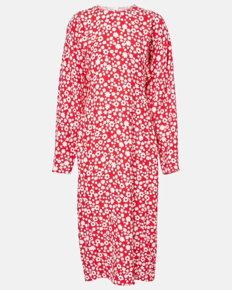 Marni Midikleid aus Satin Rot