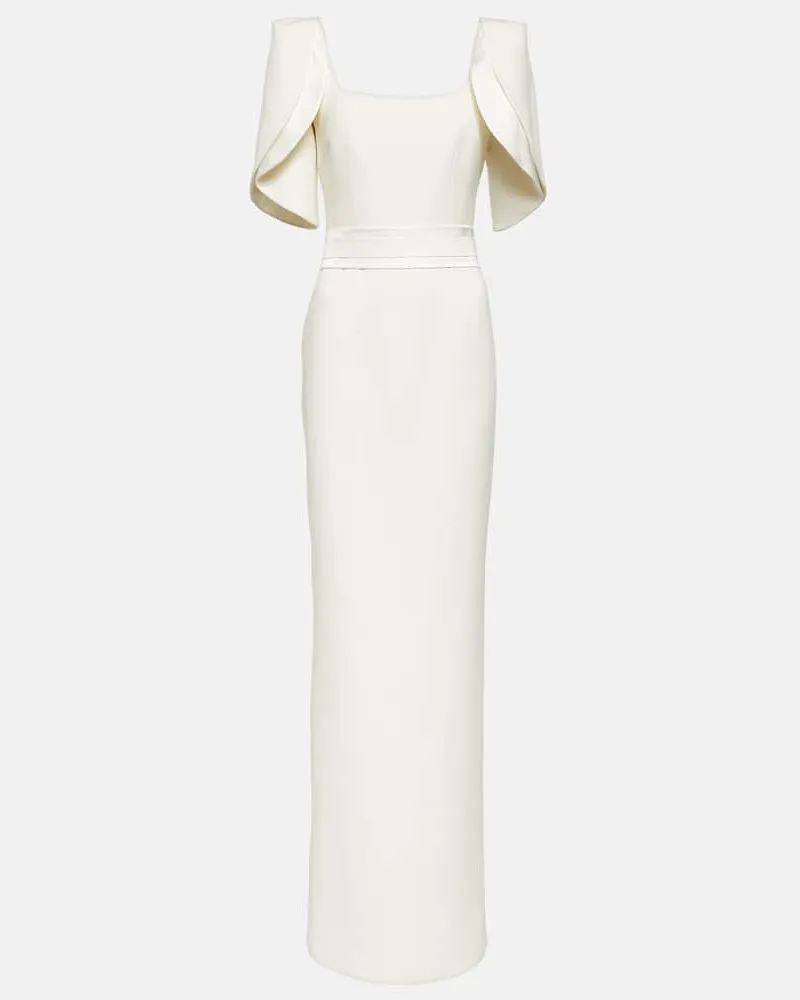 Safiyaa Bridal Robe aus Crêpe Weiß