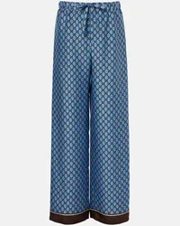 Gucci Palazzo-Hose GG Canvas aus Seide Multicolor