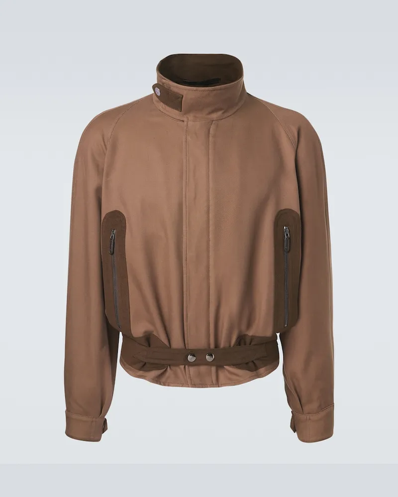 Giorgio Armani Bomberjacke aus Seide Braun