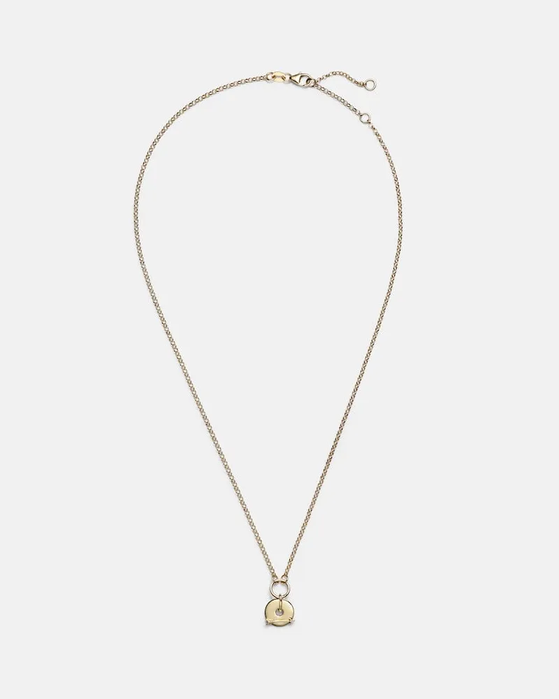 FOUNDRAE Halskette Arrow aus 18kt Gelbgold mit Diamant Gold