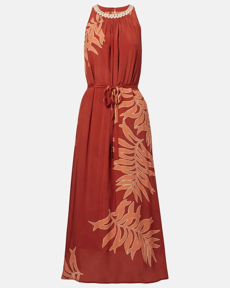 Velvet Bedrucktes Maxikleid Odessa Orange