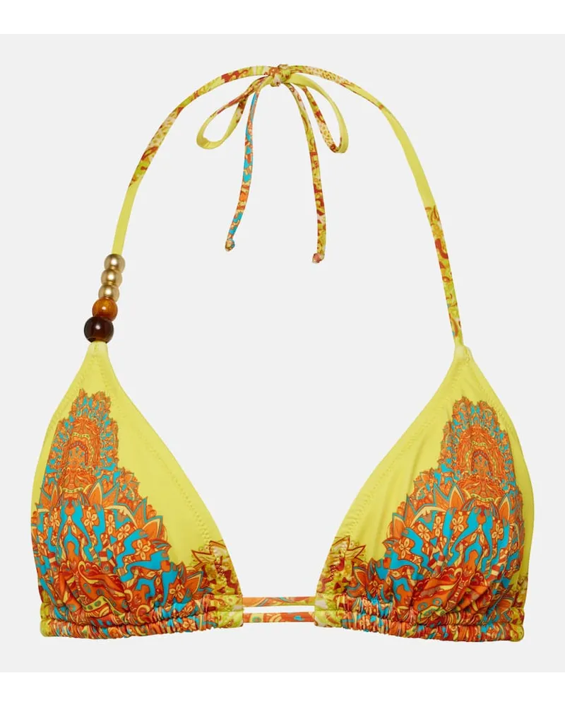 BANANHOT Bedrucktes Bikini-Oberteil Marilyn Gelb