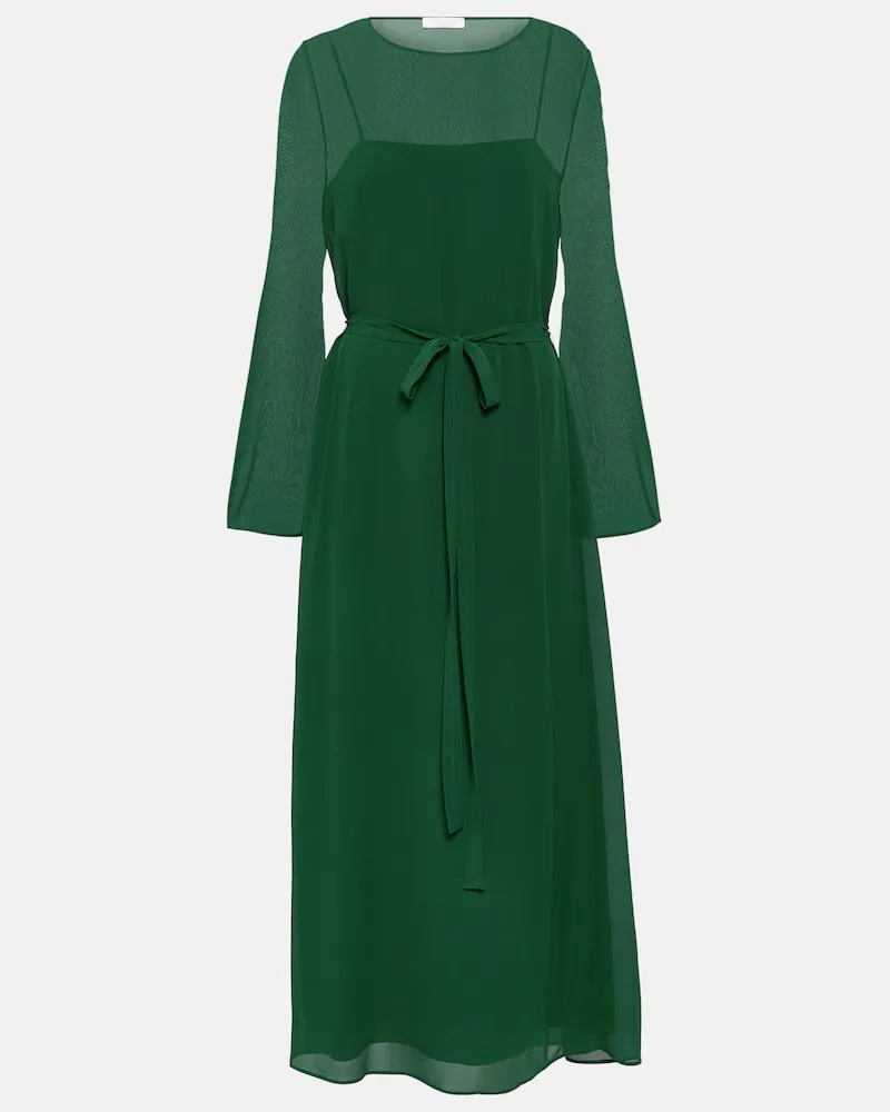 Chloé Chloé Midikleid aus Seide Grün