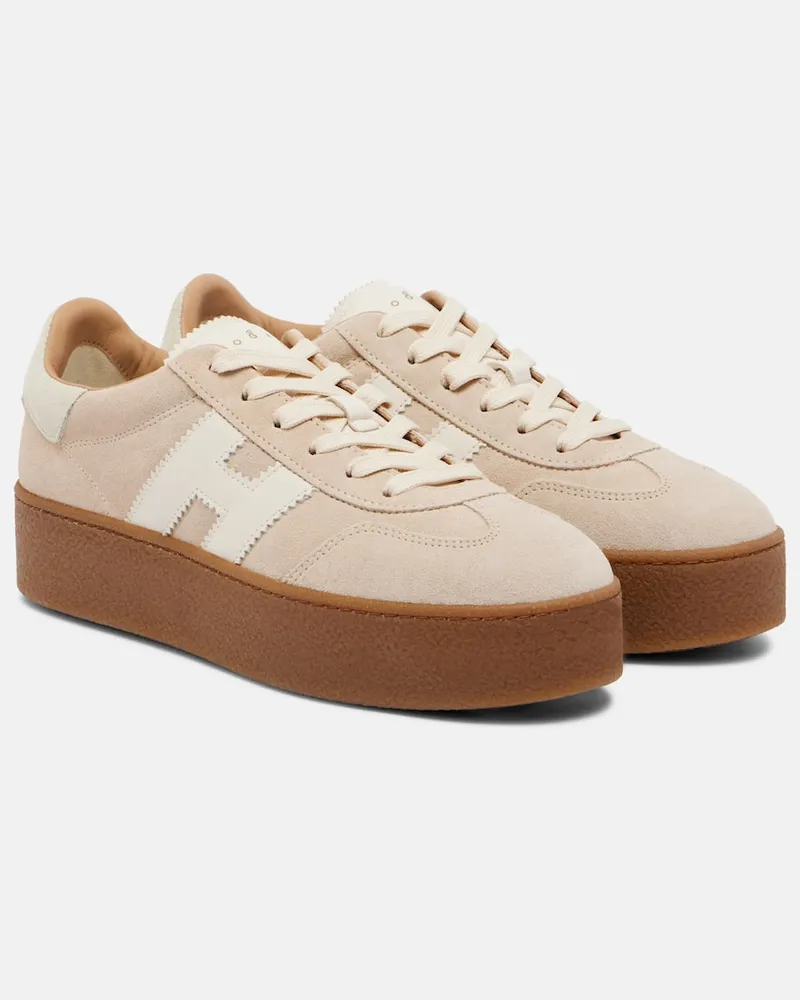 Hogan Plateau-Sneakers Hogan Cool aus Veloursleder Weiã