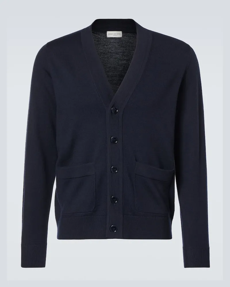 Dries van Noten Cardigan aus Wolle Blau