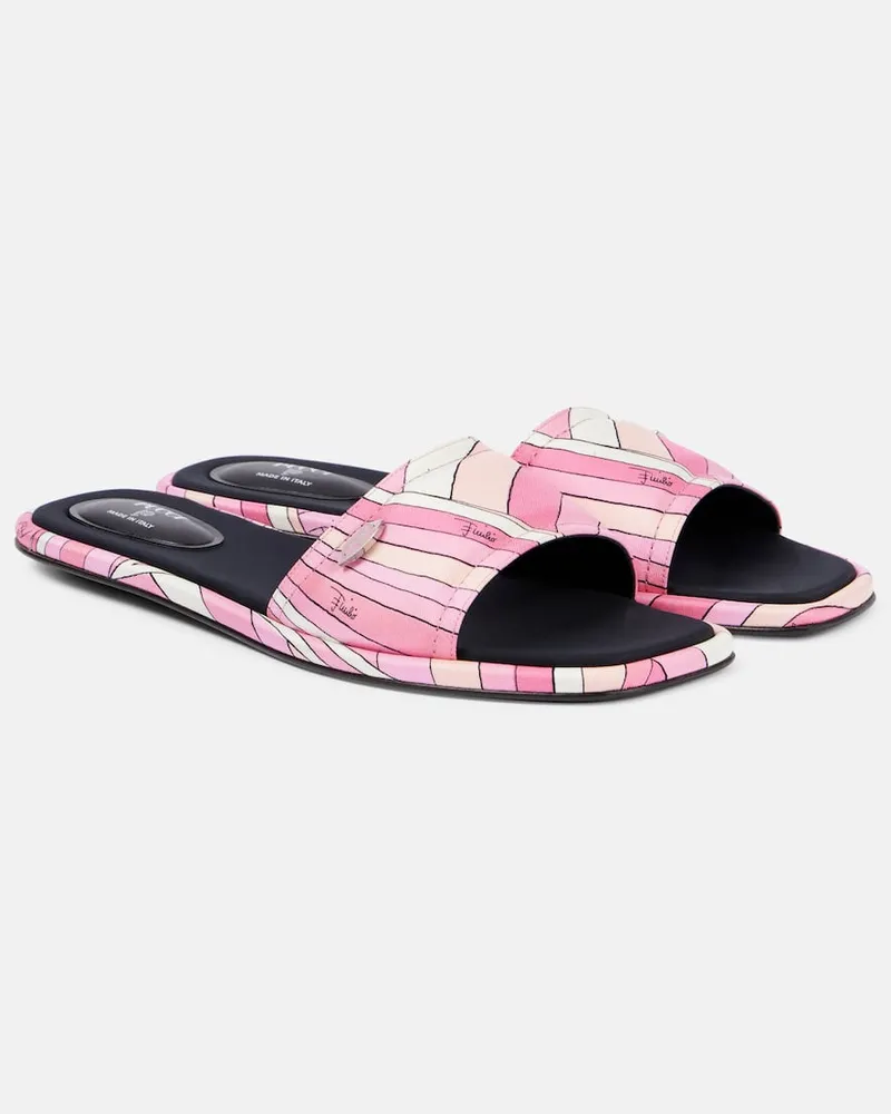 Emilio Pucci Pantoletten Iride aus Twill Multicolor