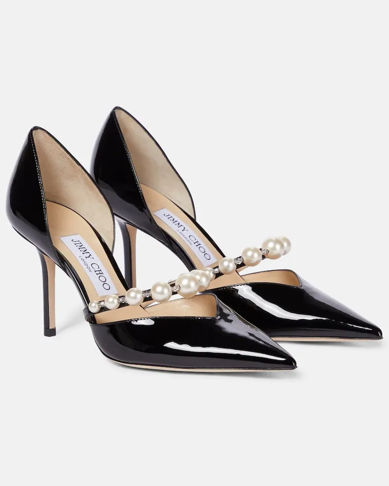 Jimmy Choo Pumps Aurelie 85 aus Lackleder Schwarz