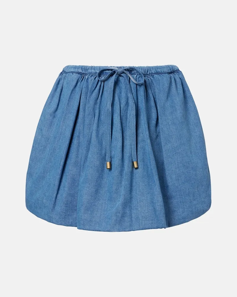 Patou Minirock aus Denim Blau