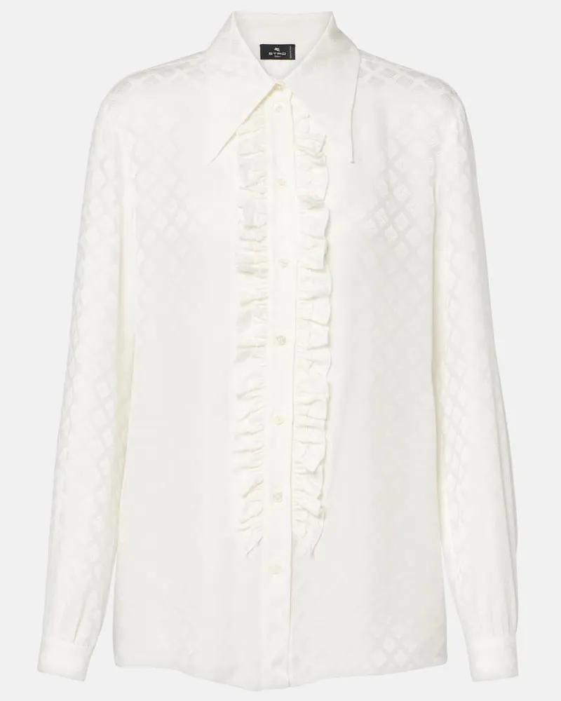 Etro Bluse aus einem Seidengemisch Weiß