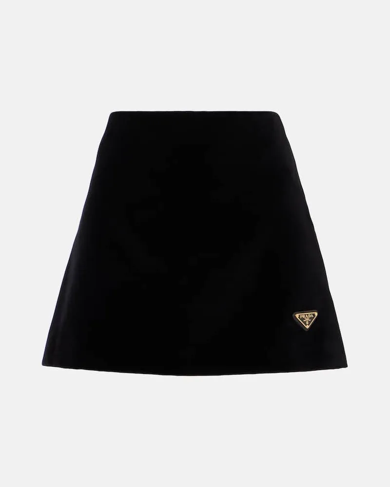 Prada Minirock aus Baumwolle Schwarz