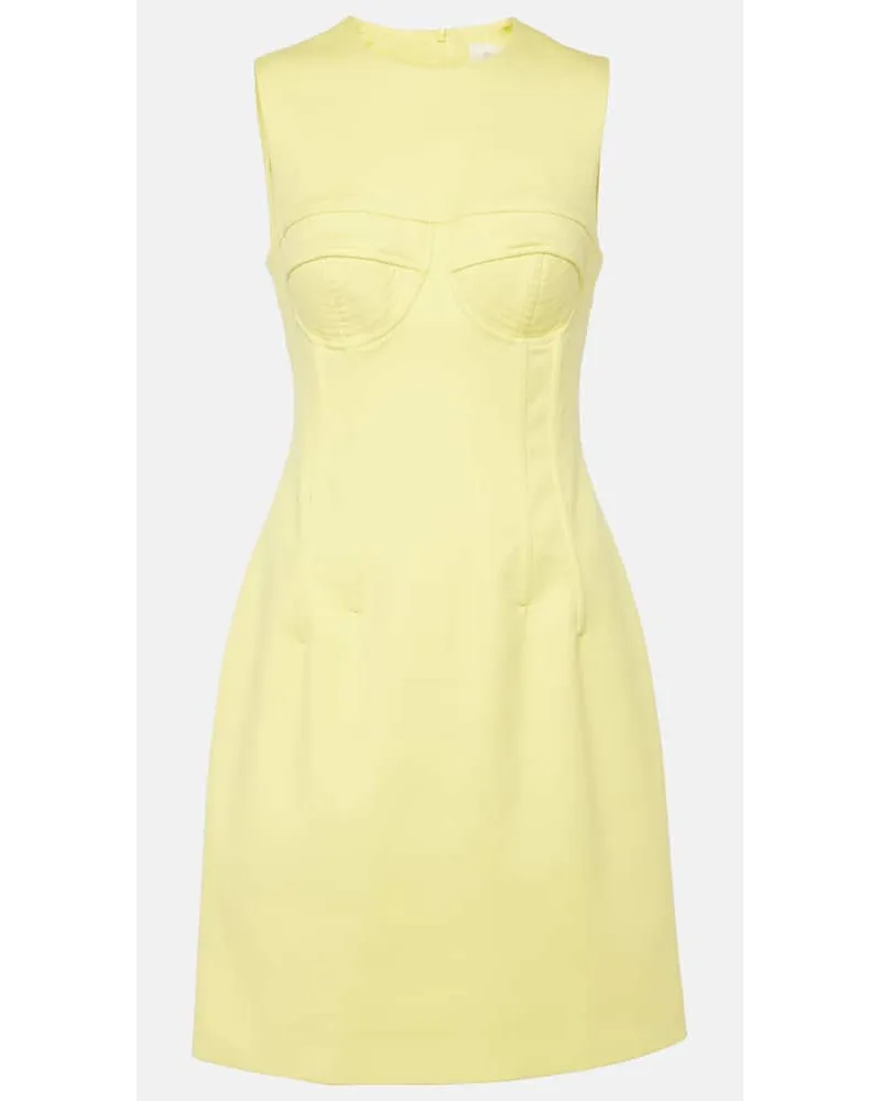 SPORTMAX Bustier-Kleid aus Baumwolle Gelb