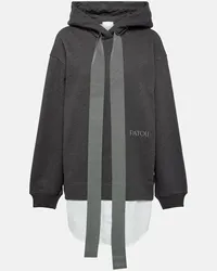 Patou Oversize-Hoodie aus Baumwolle Grau