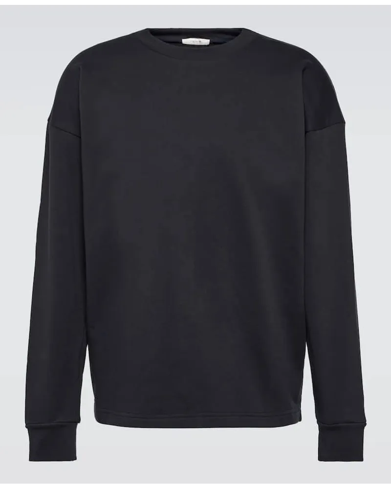 The Row Sweatshirt Ezan aus Baumwoll-Jersey Blau