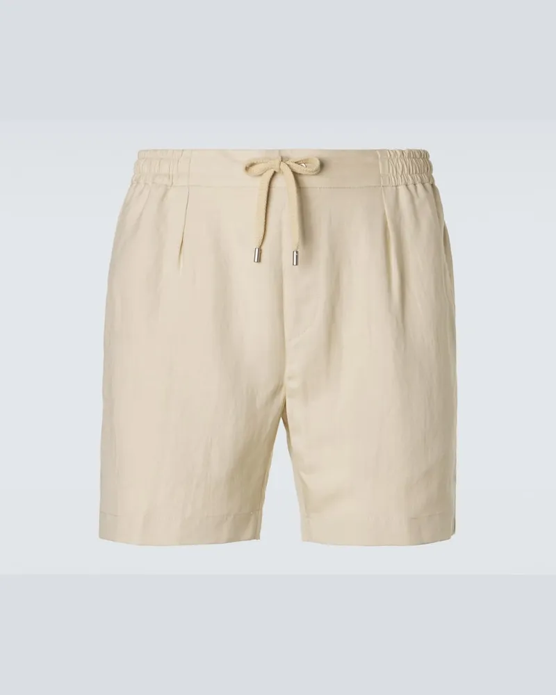 Ralph Lauren Shorts aus Seide und Leinen Beige