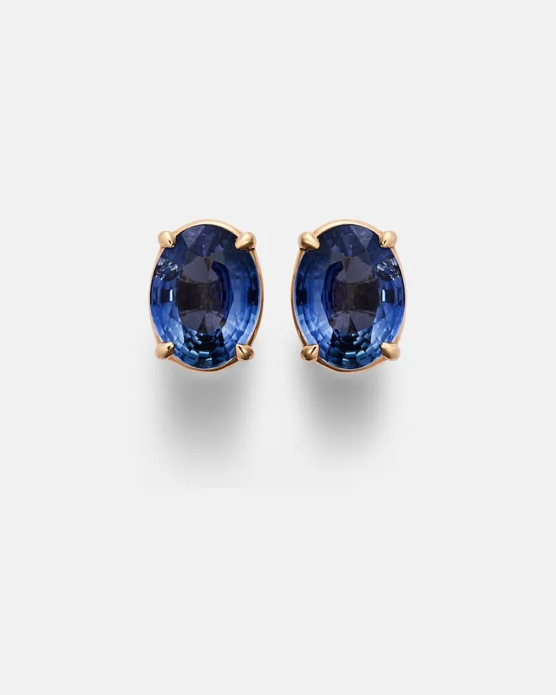 SHAY Ohrringe aus 18kt Roségold mit Saphiren Blau