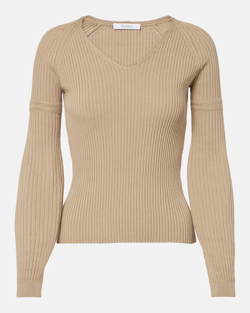 Max Mara Pullover Gioiosa aus Baumwolle Beige